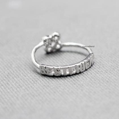 Adjustable Infinity Friend Knuckle Ring With Cz,..