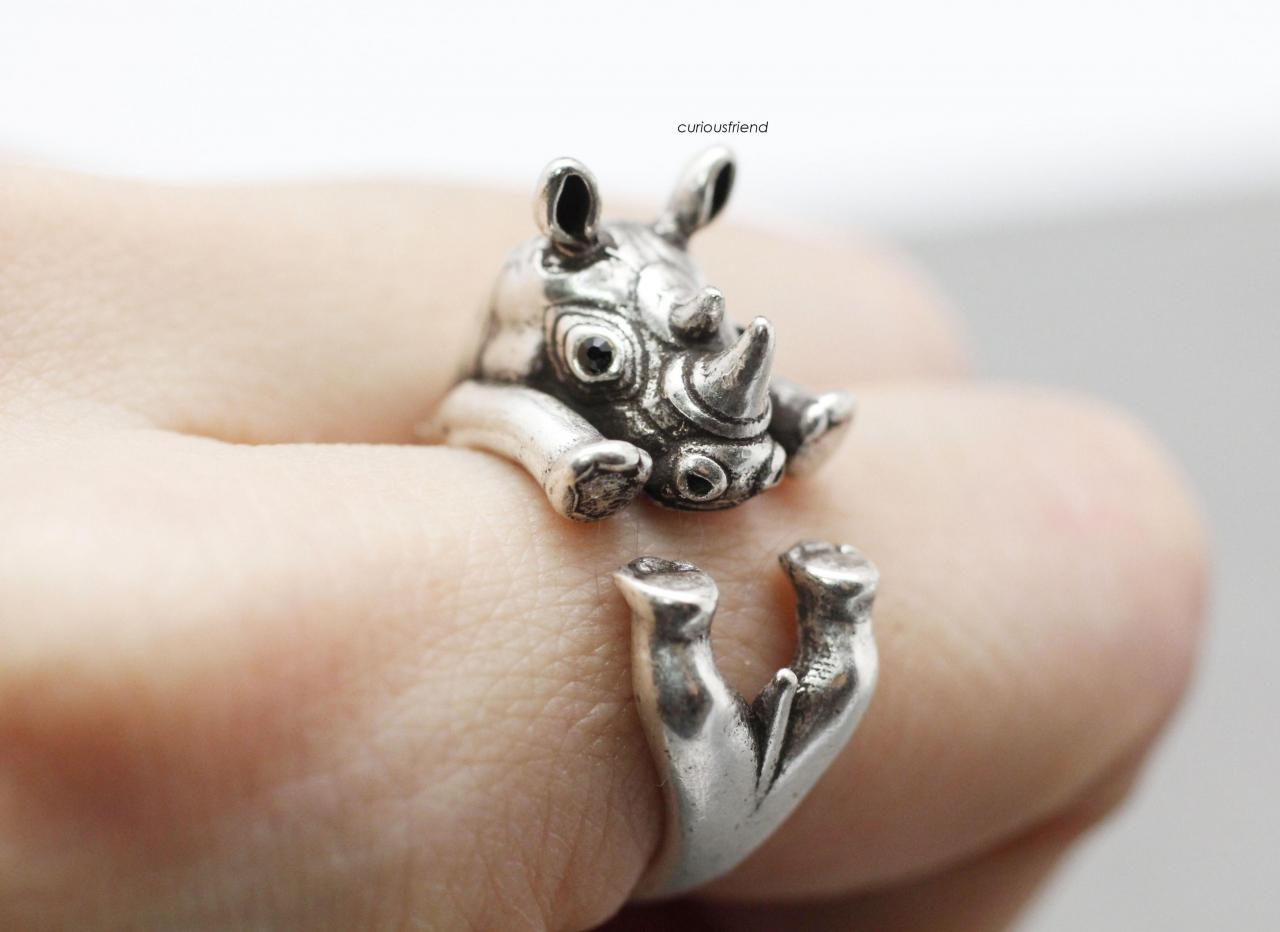 Adjustable Retro Rhino Ring,animal Antique Tone Jewelry Size (2colors)